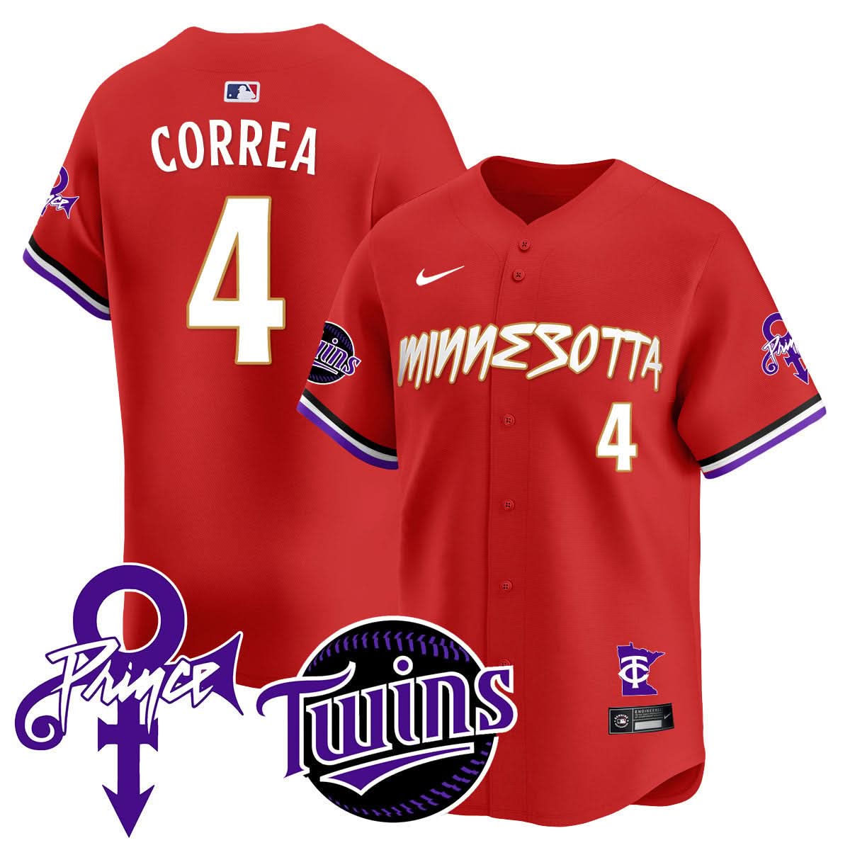 Minnesota Twins Prince Patch Vapor Premier Limited Jersey N2 - Stitched