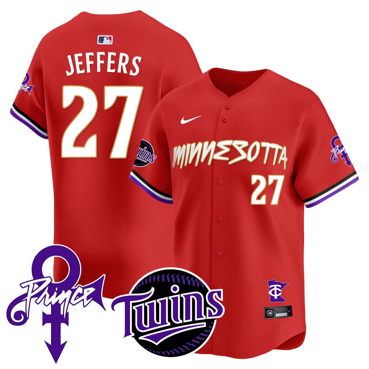 Minnesota Twins Prince Patch Vapor Premier Limited Jersey N2 - Stitched