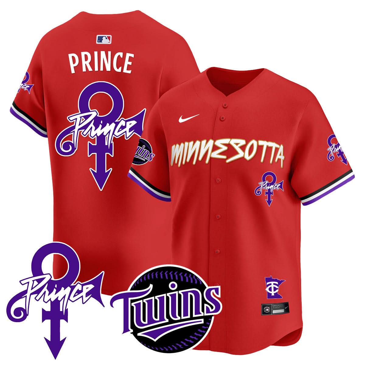 Minnesota Twins Prince Patch Vapor Premier Limited Jersey N2 - Stitched
