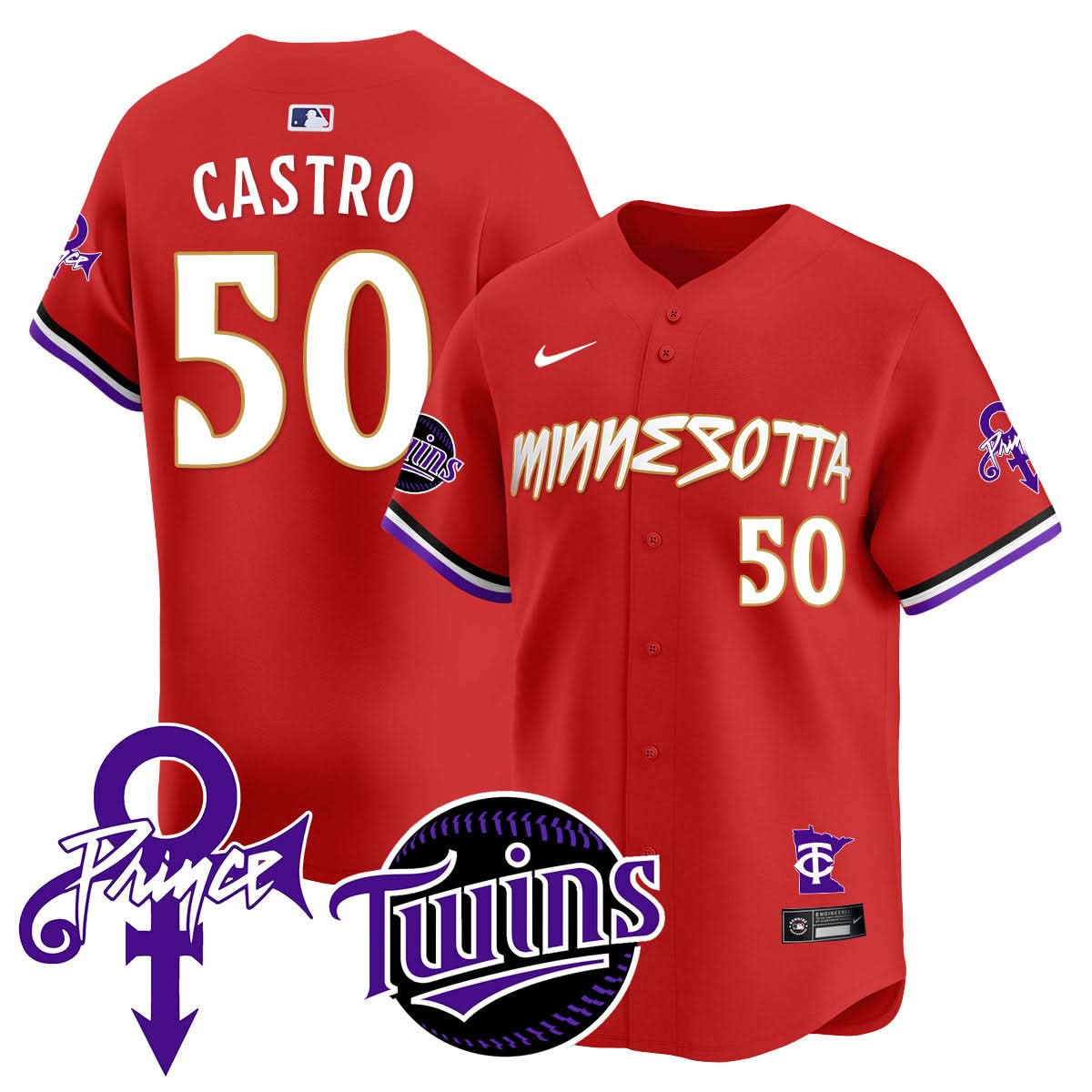 Minnesota Twins Prince Patch Vapor Premier Limited Jersey N2 - Stitched