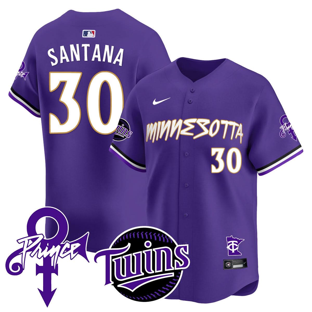 Minnesota Twins Prince Patch Vapor Premier Limited Jersey N2 - Stitched