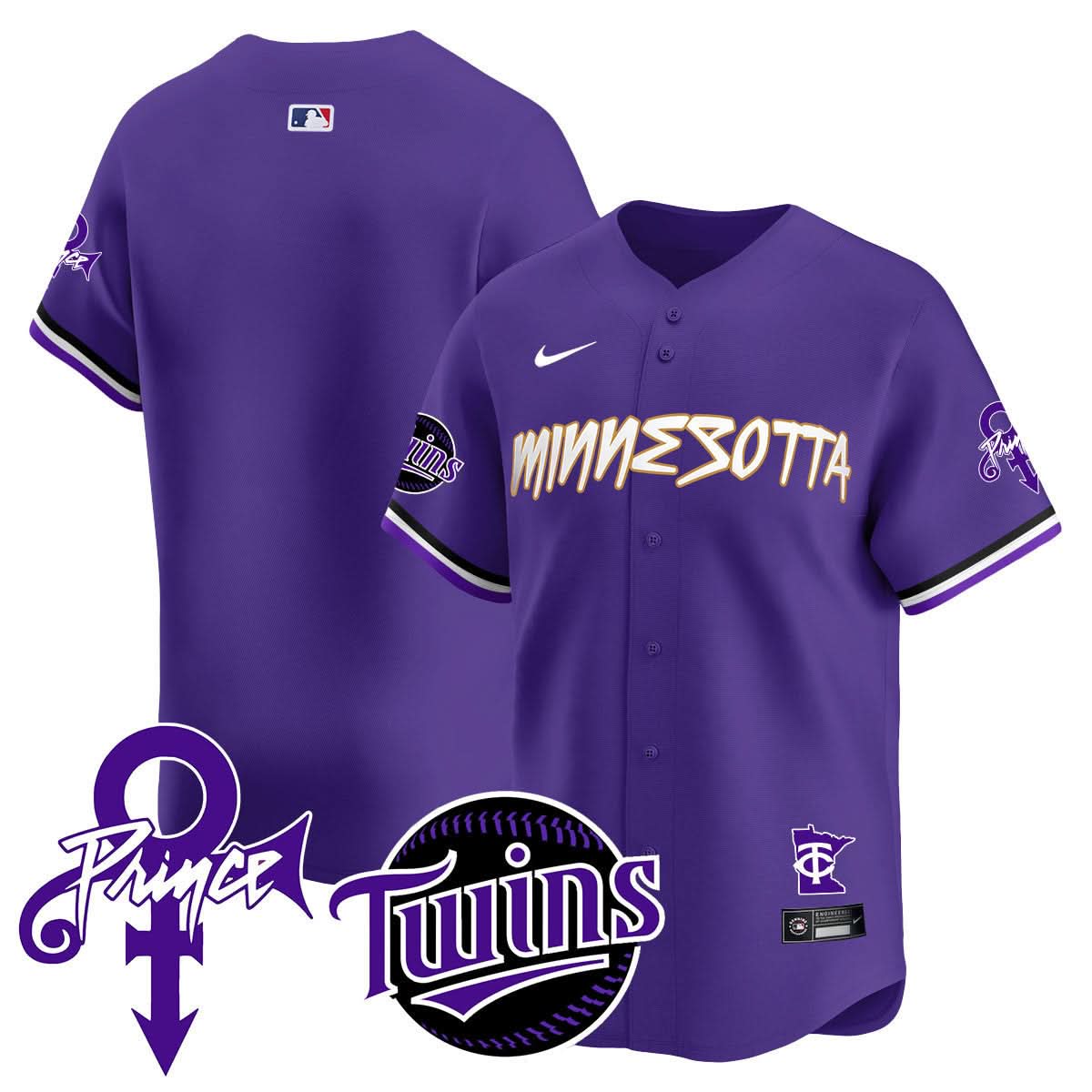 Minnesota Twins Prince Patch Vapor Premier Limited Jersey N2 - Stitched