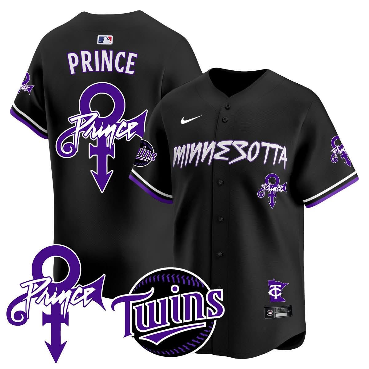 Minnesota Twins Prince Patch Vapor Premier Limited Jersey N2 - Stitched