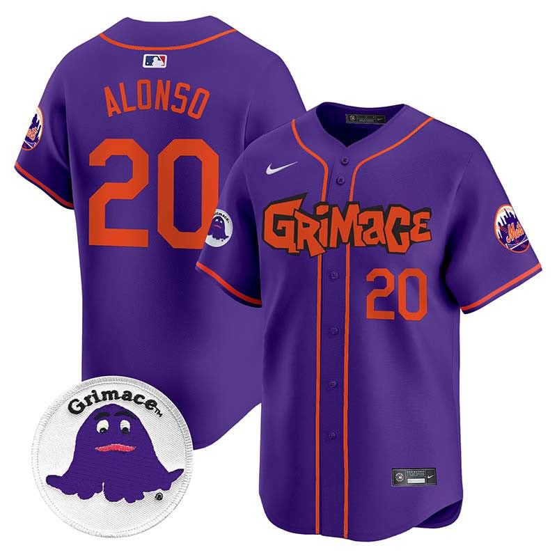 New York Mets Grimace Vapor Premier Limited Jersey V2 - Stitched