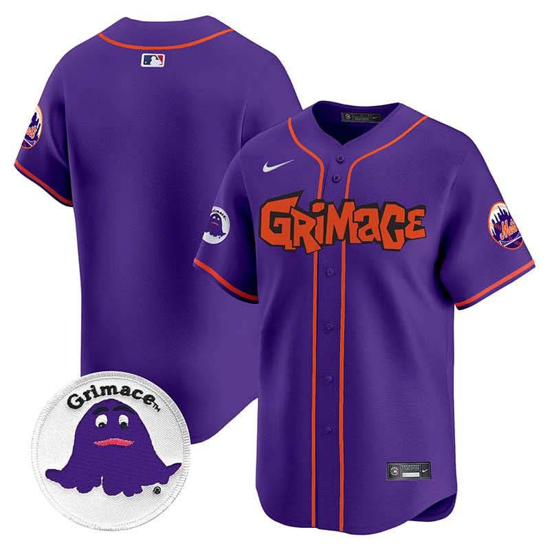 New York Mets Grimace Vapor Premier Limited Jersey V2 - Stitched