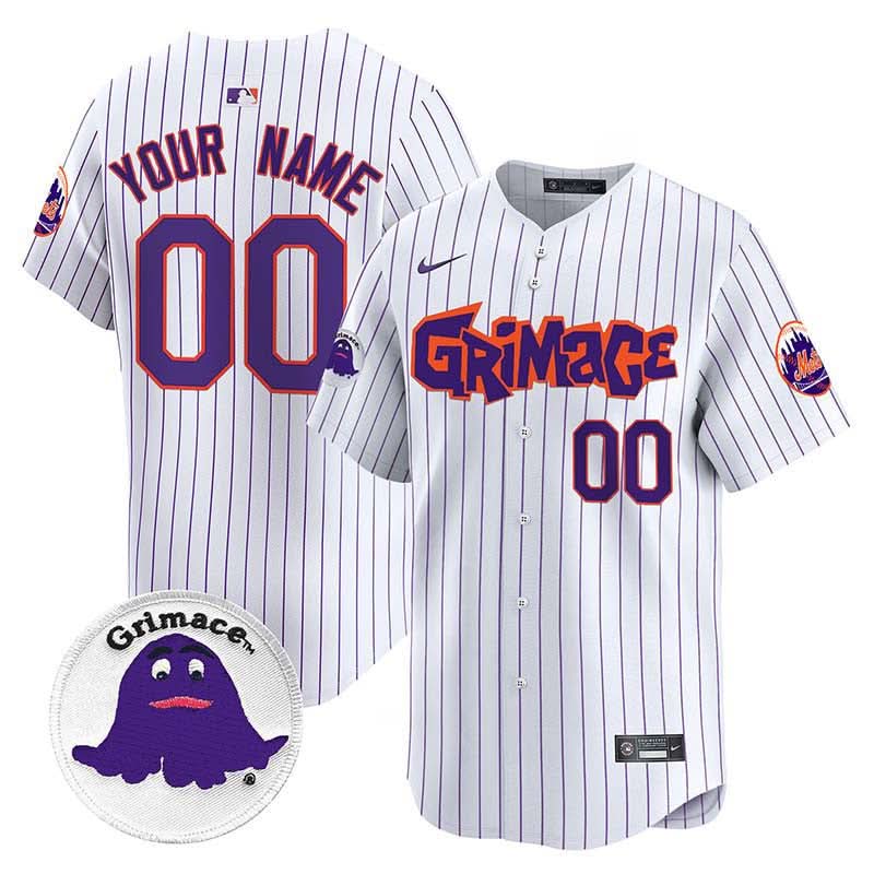 New York Mets Grimace Vapor Premier Limited Custom Jersey V2 - Stitched