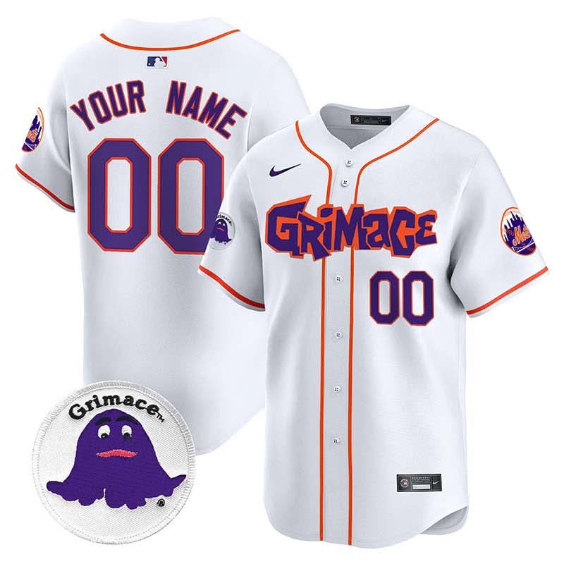 New York Mets Grimace Vapor Premier Limited Custom Jersey V2 - Stitched