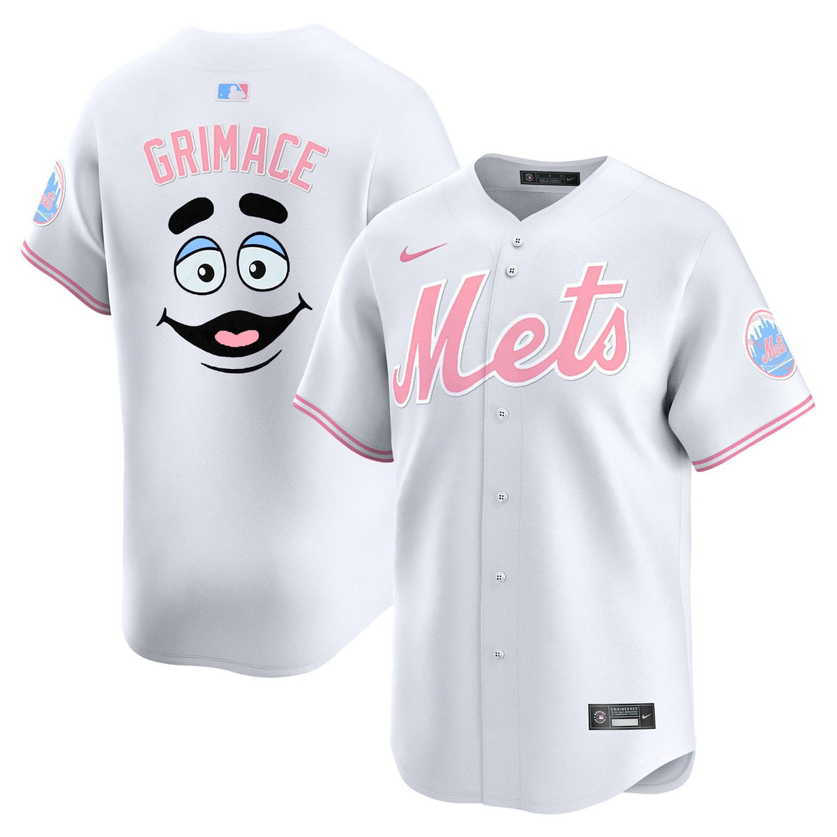 New York Mets Bubblegum Pink Vapor Premier Limited Jersey - Stitched
