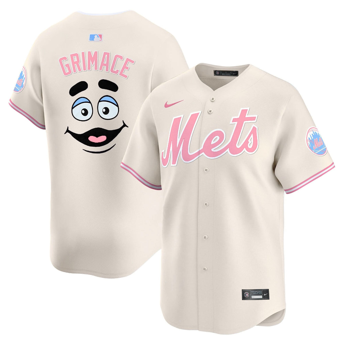 New York Mets Bubblegum Pink Vapor Premier Limited Jersey - Stitched