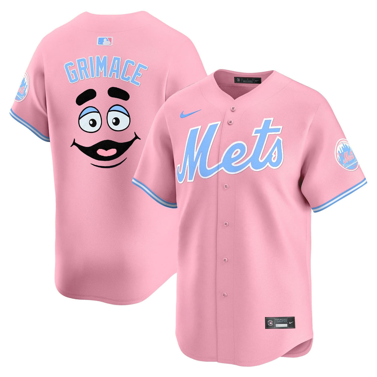 New York Mets Bubblegum Pink Vapor Premier Limited Jersey - Stitched
