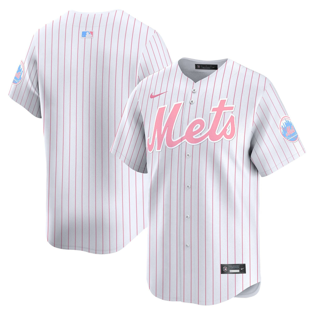 New York Mets Bubblegum Pink Vapor Premier Limited Jersey - Stitched