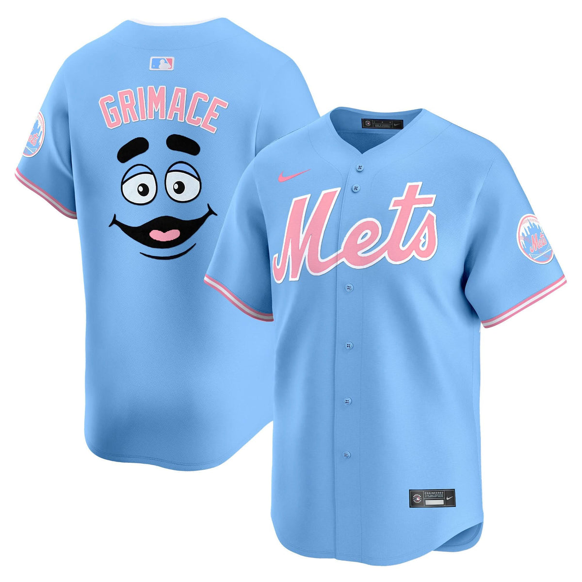 New York Mets Bubblegum Pink Vapor Premier Limited Jersey - Stitched