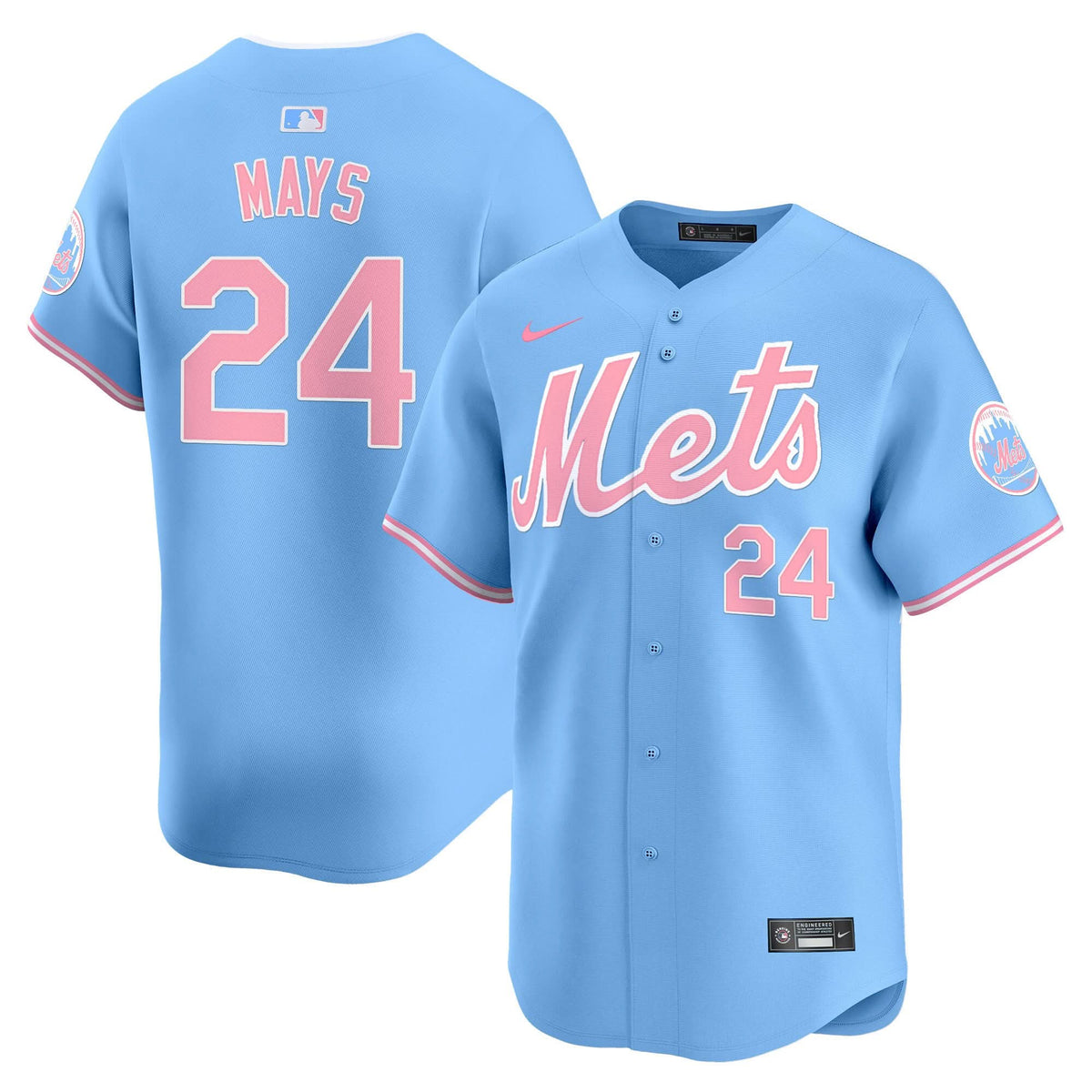 New York Mets Bubblegum Pink Vapor Premier Limited Jersey - Stitched