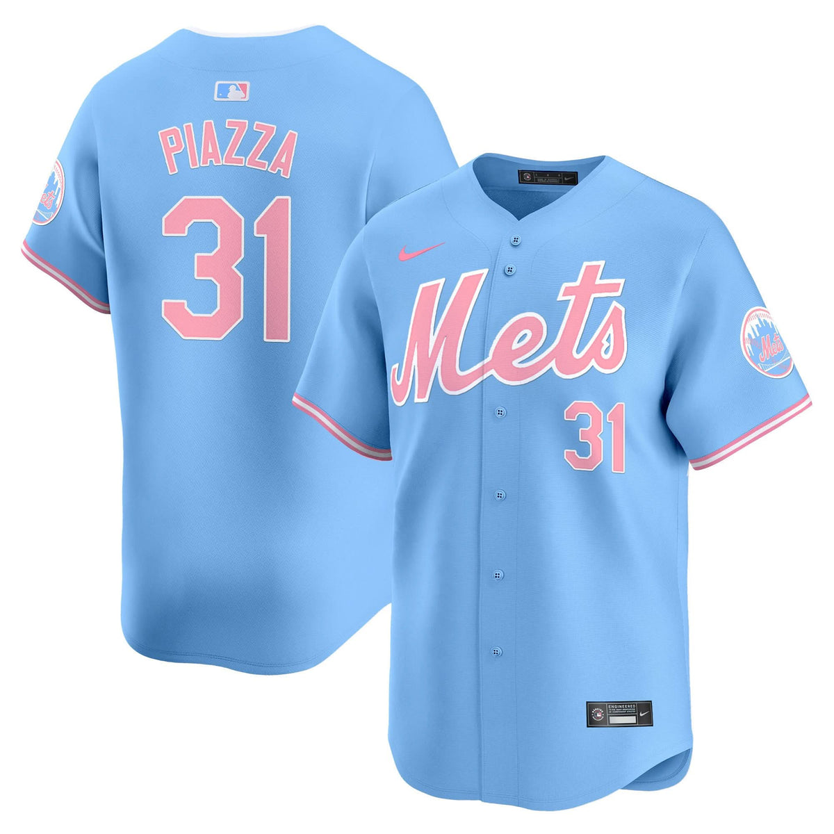 New York Mets Bubblegum Pink Vapor Premier Limited Jersey - Stitched