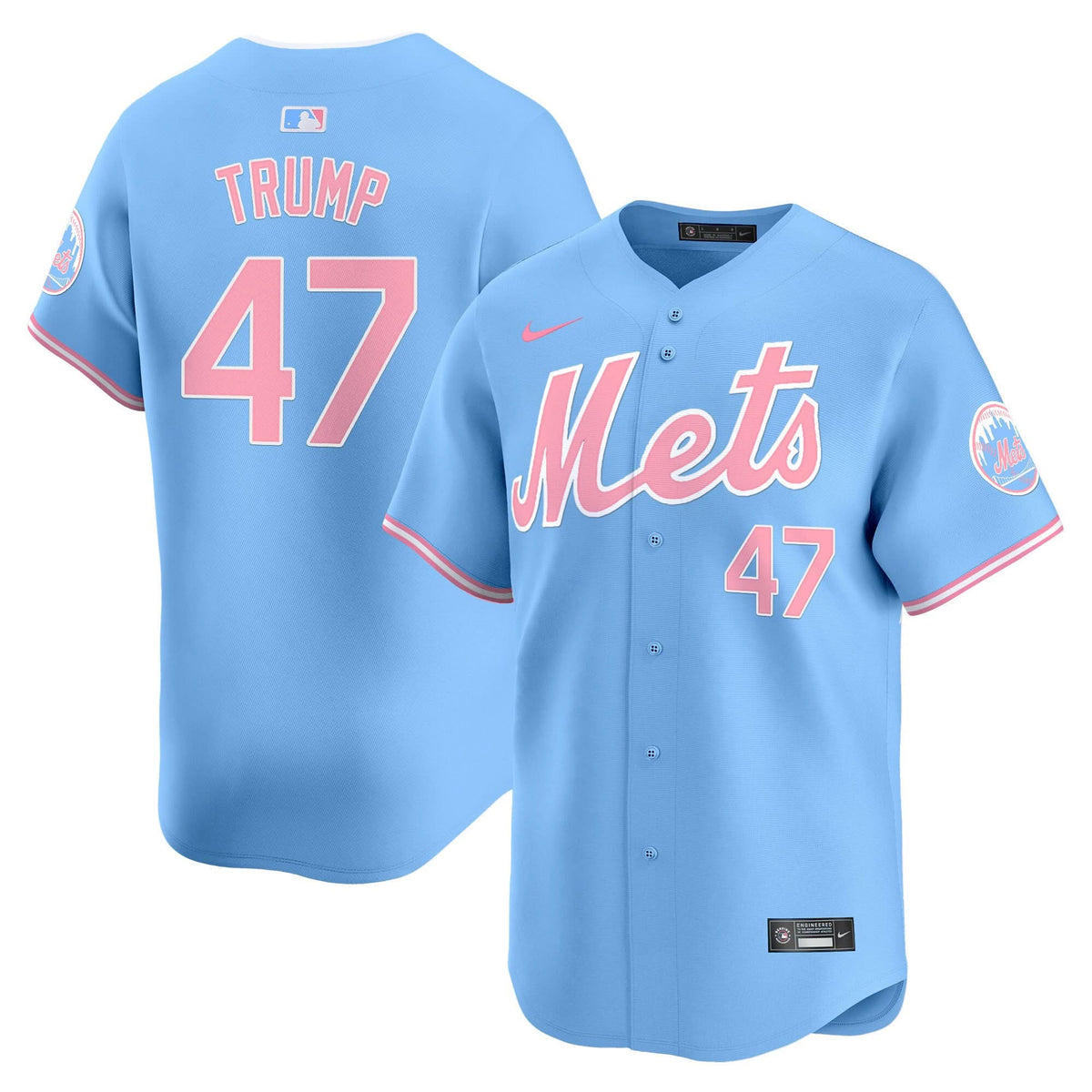 New York Mets Bubblegum Pink Vapor Premier Limited Jersey - Stitched