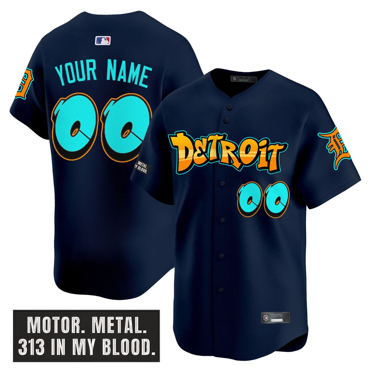 Detroit Tigers Custom Jersey Stitched