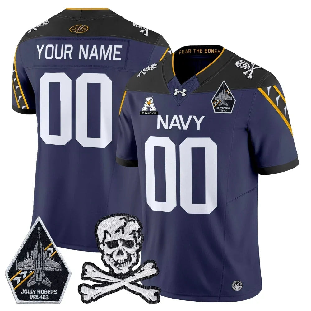 Navy Midshipmen Vapor Limited Custom Jersey