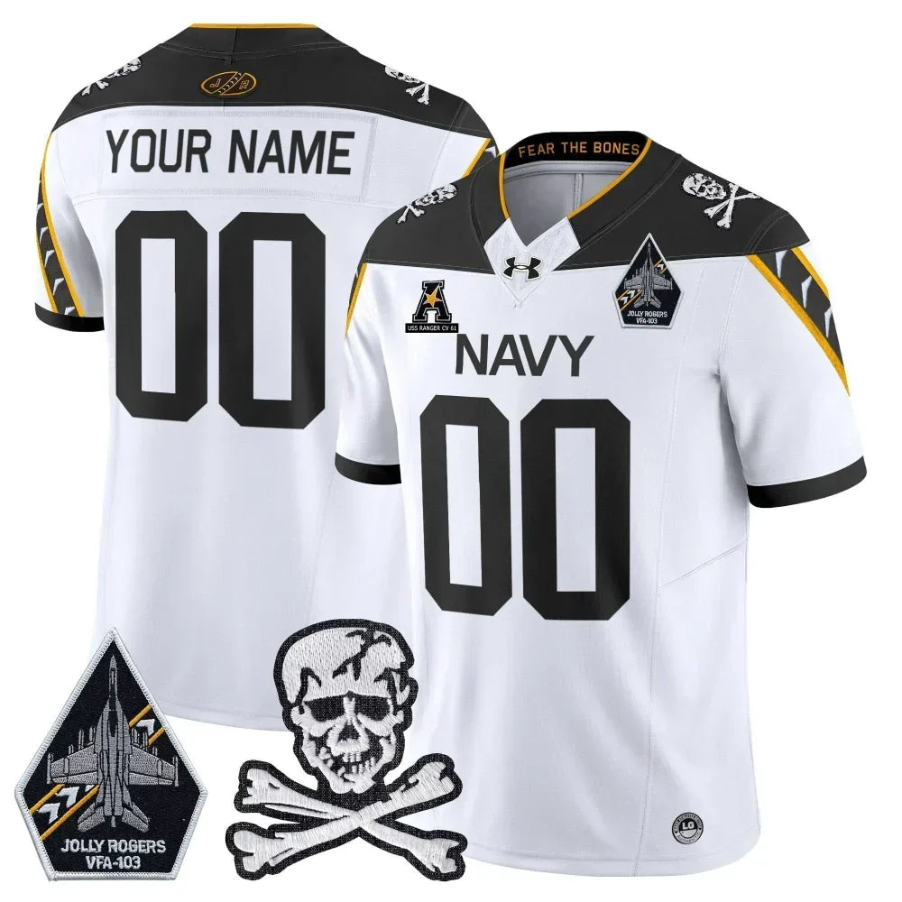 Navy Midshipmen Vapor Limited Custom Jersey