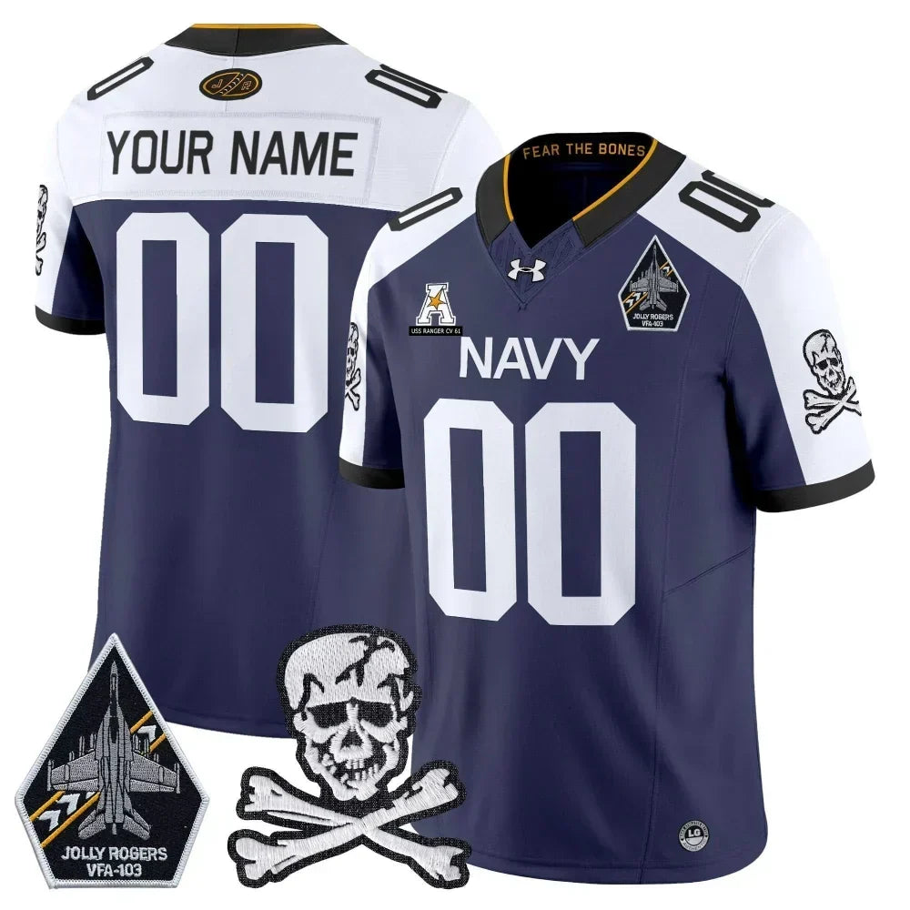 Navy Midshipmen Vapor Limited Custom Jersey