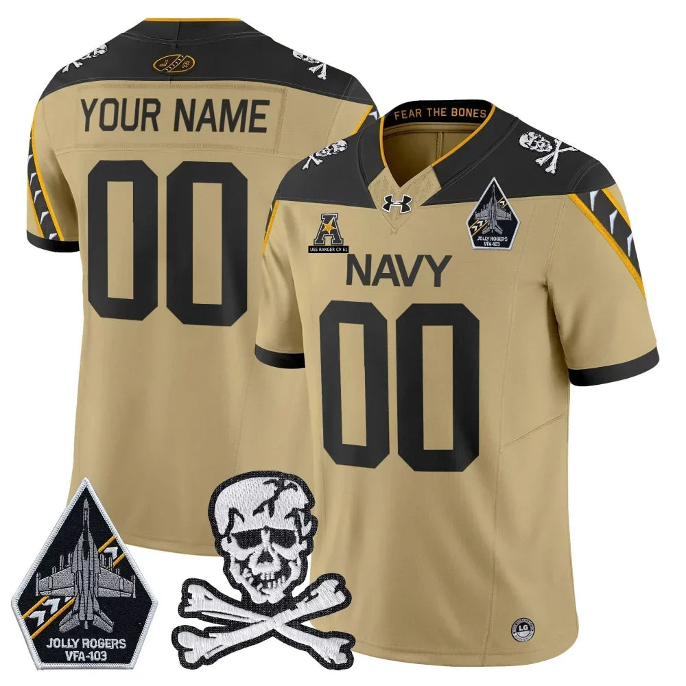 Navy Midshipmen Vapor Limited Custom Jersey