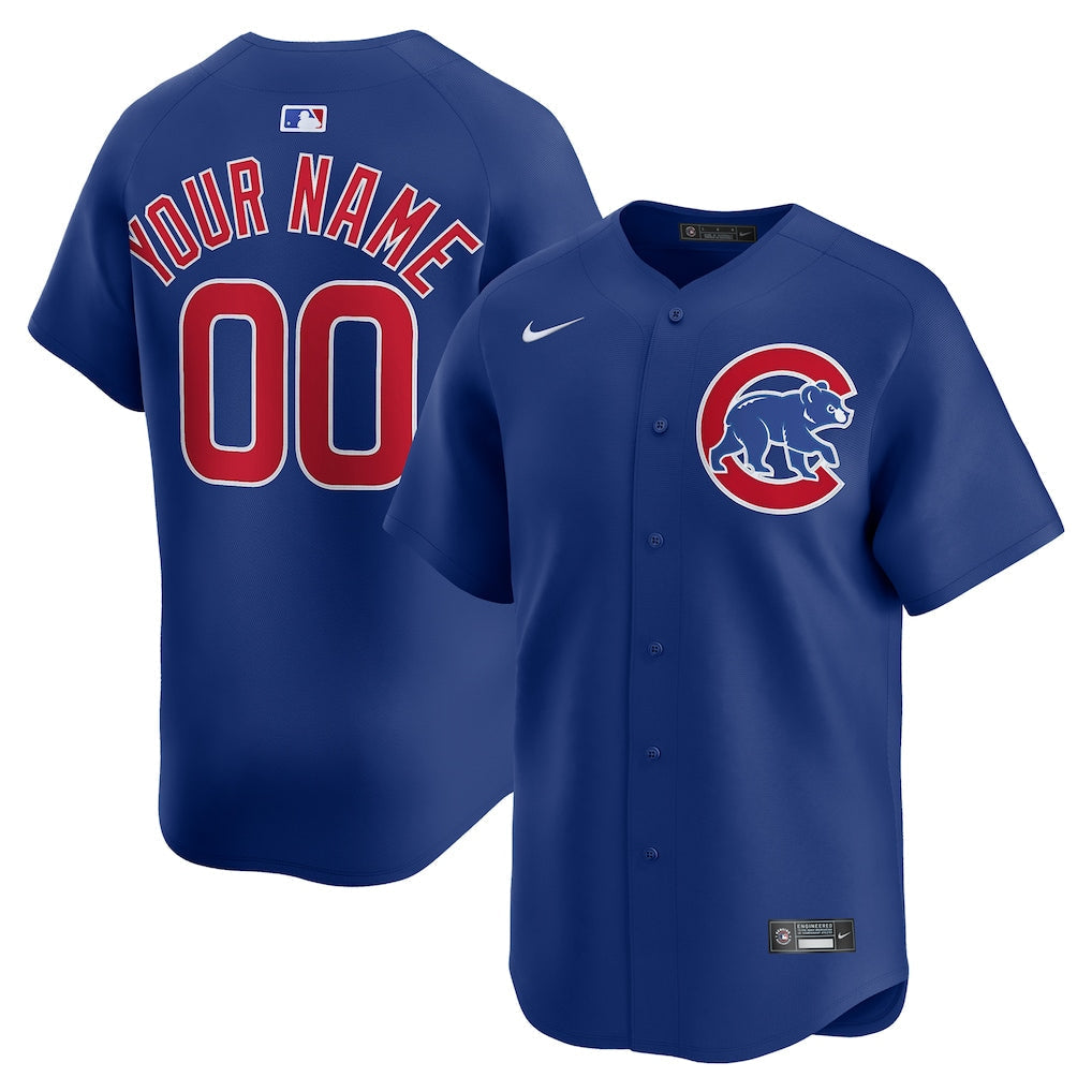 Chicago Cubs Royal Alternate Limited Custom Jersey - Stitched