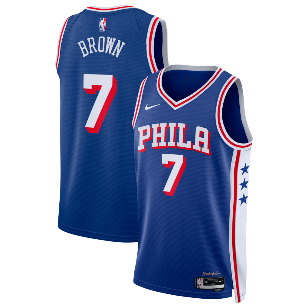 Jaylen Brown PHI Vapor Jersey - Stitched-Cuztomshoes