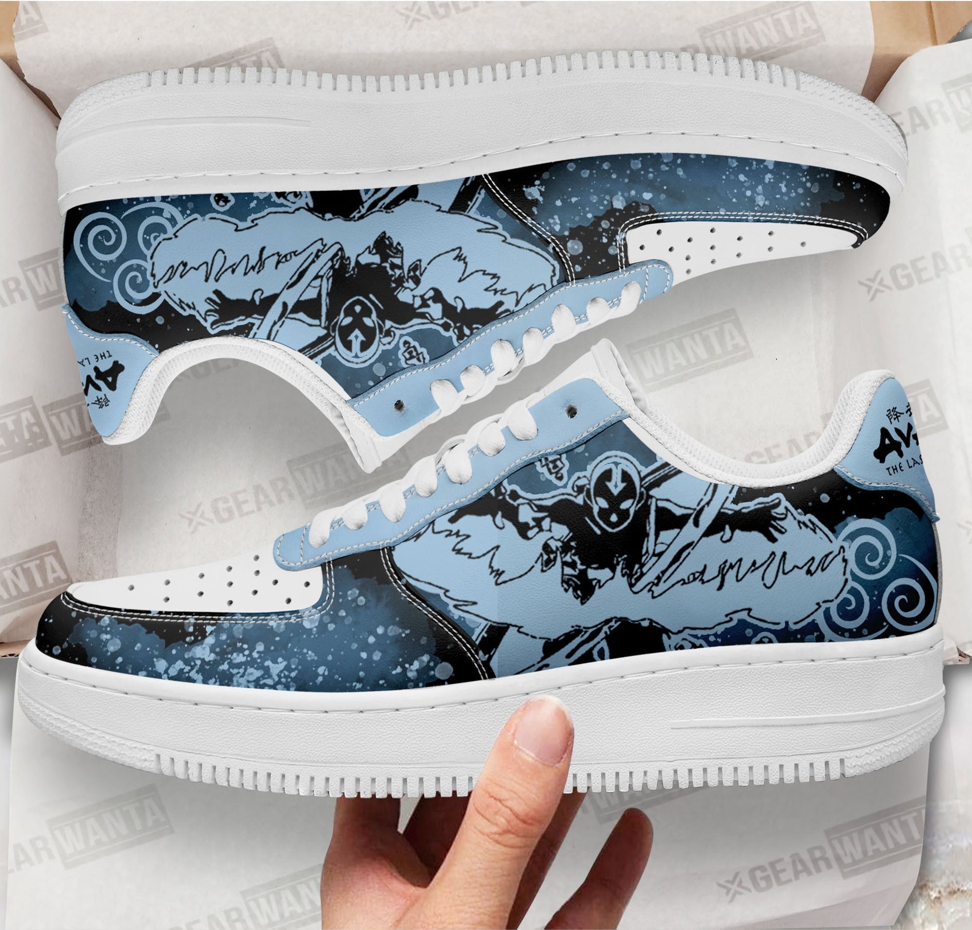 Aang Avatar The Last Airbender Air Sneakers Custom Shoes- Cuztomshoes