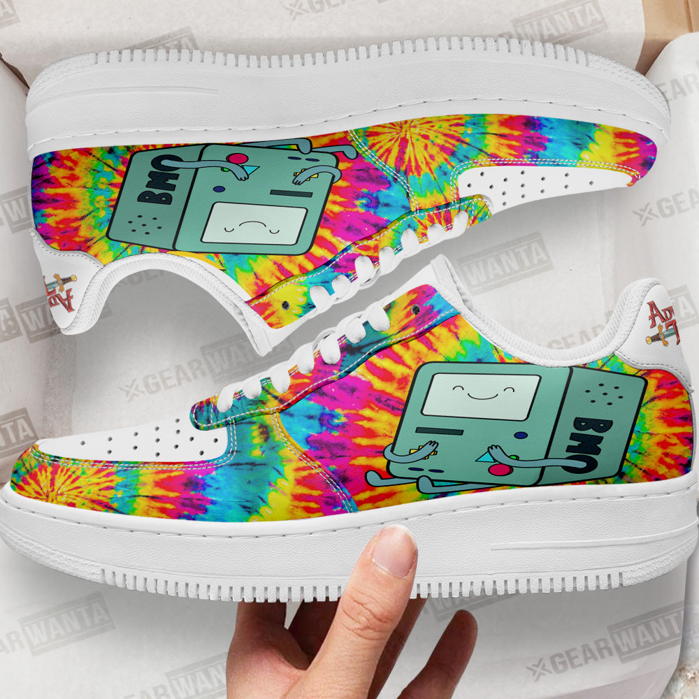 Adventure Time Bmo Air Sneakers Custom Tie Dye Style- Cuztomshoes