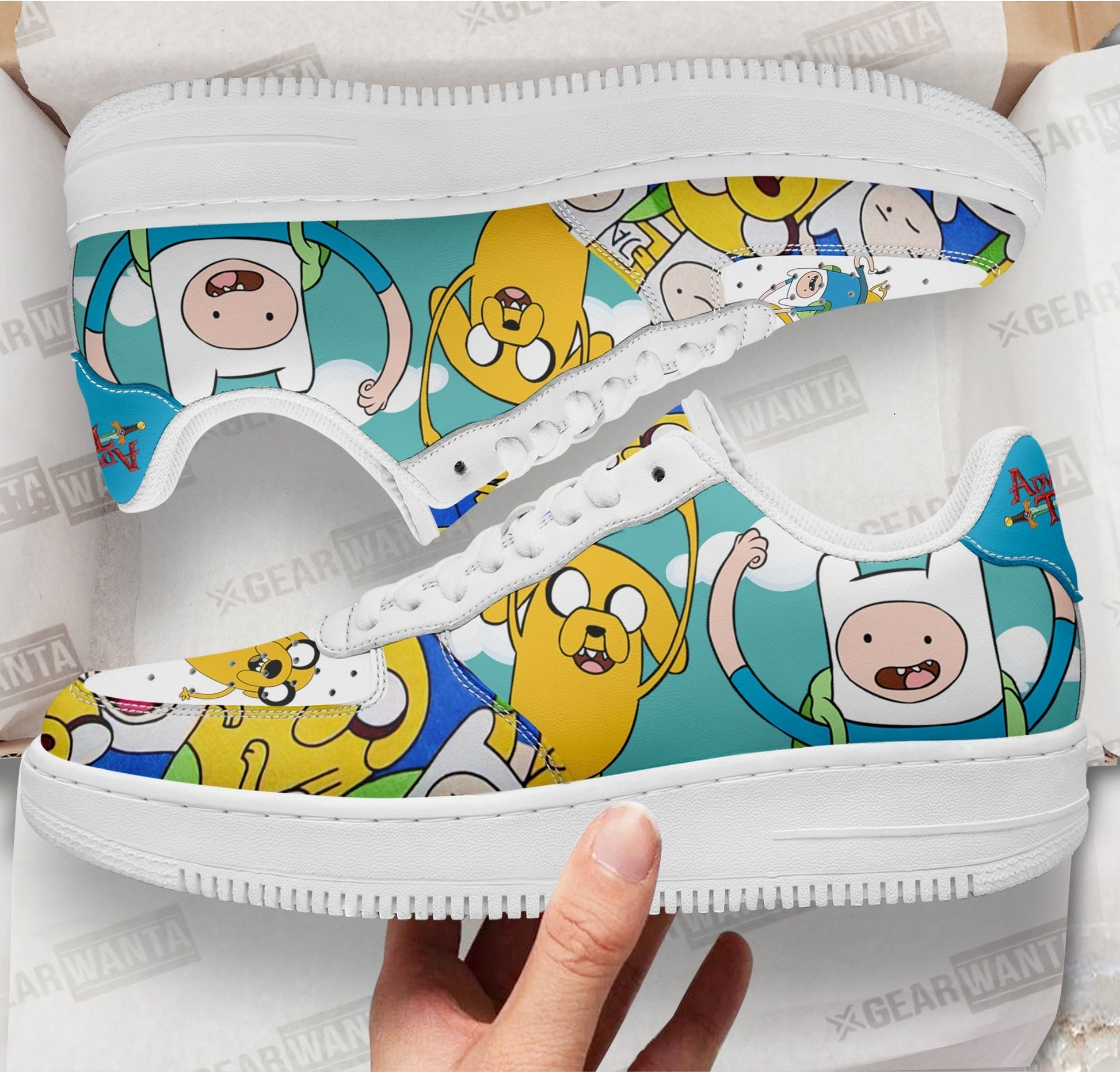 Adventure Time Finn and Jake Rogers Air Sneakers- Cuztomshoes