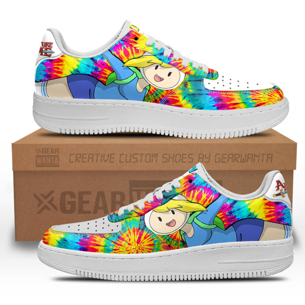 Adventure Time Fionna Air Sneakers Custom Tie Dye Style- Cuztomshoes