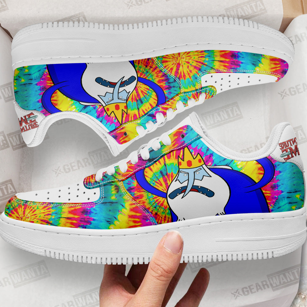 Adventure Time Ice King Air Sneakers Custom Tie Dye Style- Cuztomshoes