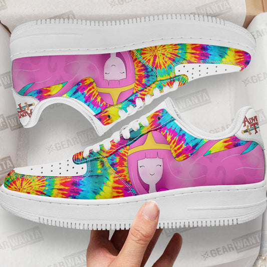 Adventure Time Princess Bubblegum Air Sneakers Custom Tie Dye Style- Cuztomshoes