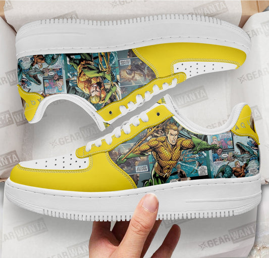 Aquaman Air Sneakers Custom Superhero Comic Shoes- Cuztomshoes