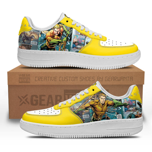 Aquaman Air Sneakers Custom Superhero Comic Shoes- Cuztomshoes