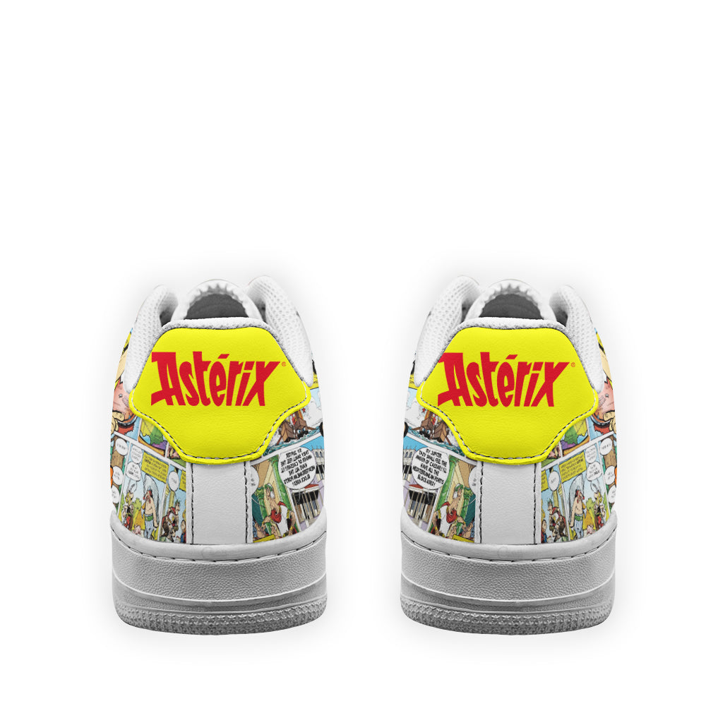 Asterix Air Sneakers Custom Superhero Comic Shoes- Cuztomshoes