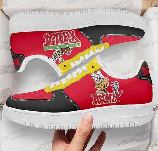 Asterix Super Hero Custom Air Sneakers QD22- Cuztomshoes