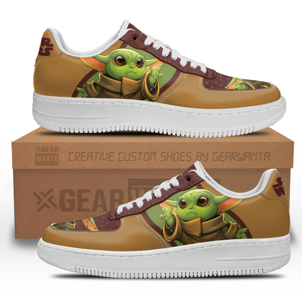 Baby Yoda Star Wars Custom Air Sneakers LT11- Cuztomshoes