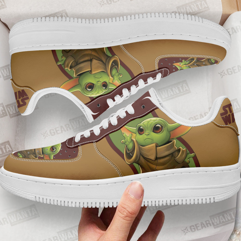 Baby Yoda Star Wars Custom Air Sneakers LT11- Cuztomshoes