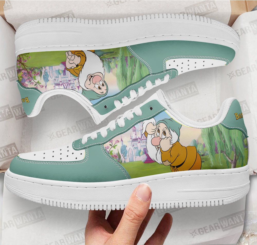 Bashful Snow White and 7 Dwarfs Custom Air Sneakers QD12- Cuztomshoes