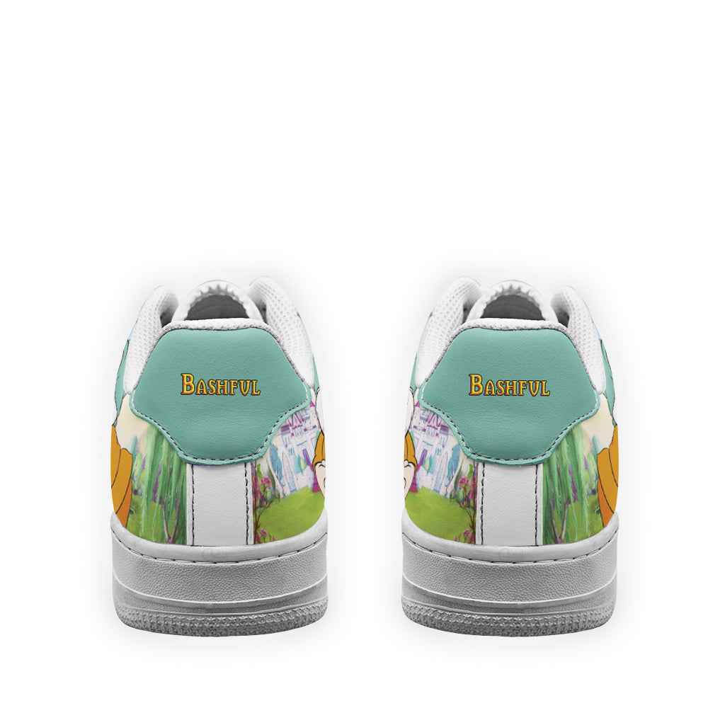 Bashful Snow White and 7 Dwarfs Custom Air Sneakers QD12- Cuztomshoes