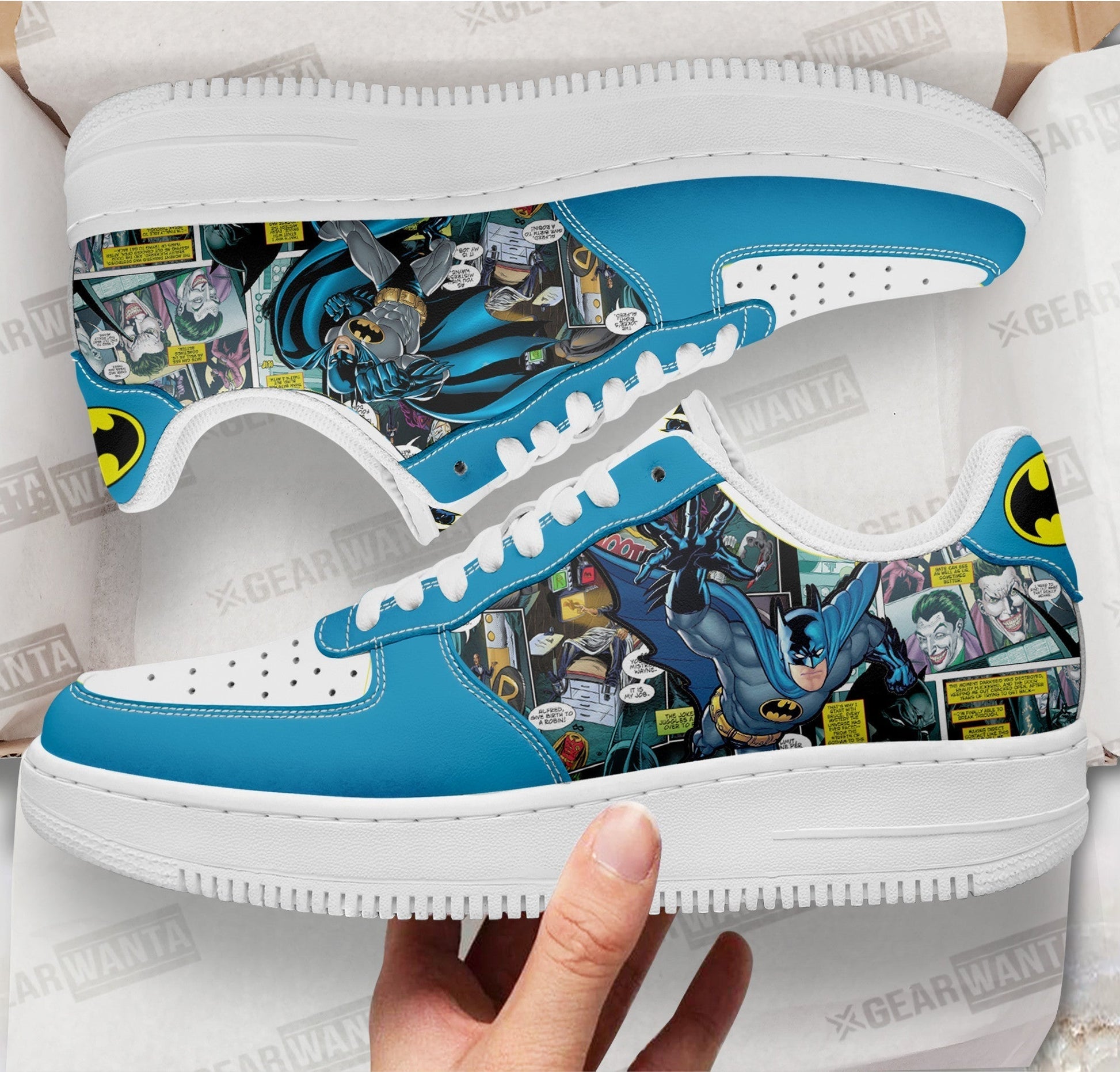 Batman Air Sneakers Custom Superhero Comic Shoes- Cuztomshoes