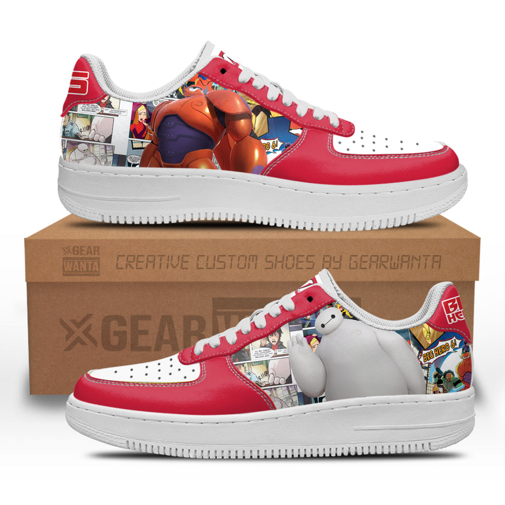 Baymax Air Sneakers Custom Superhero Comic Shoes- Cuztomshoes