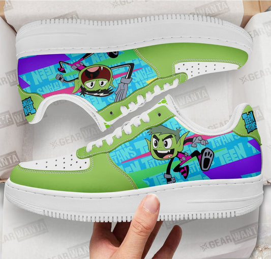 Beast Boy Air Sneakers Custom Teen Titan Go Cartoon Shoes- Cuztomshoes