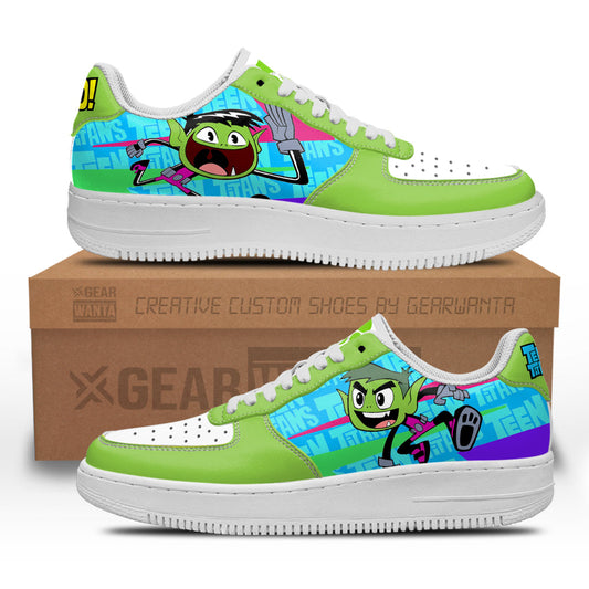 Beast Boy Air Sneakers Custom Teen Titan Go Cartoon Shoes- Cuztomshoes