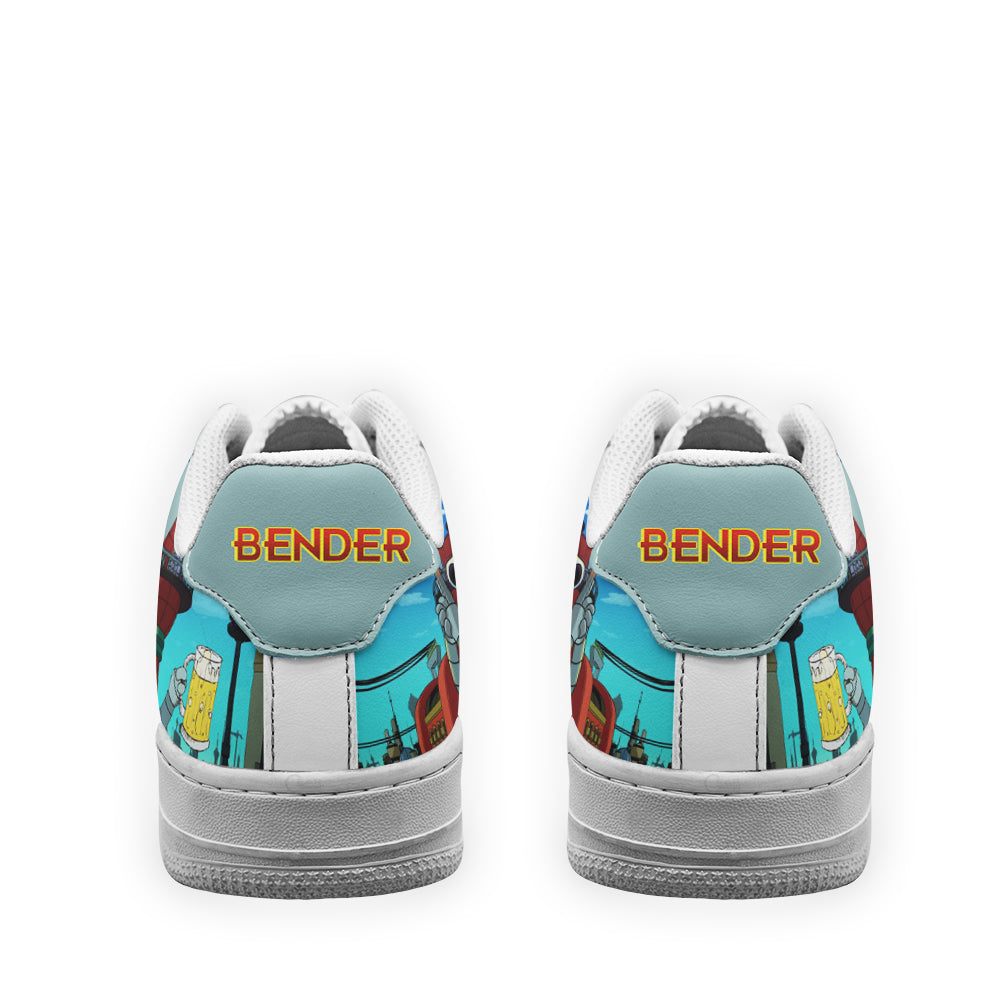 Bender Futurama Custom Air Sneakers QD12- Cuztomshoes