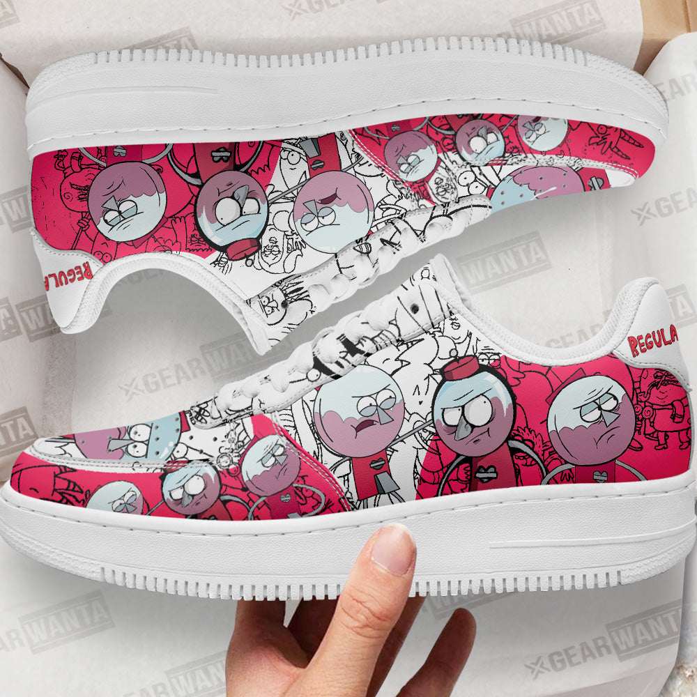 Benson Dunwoody Regular Show Air Sneakers Custom Cartoon Shoes- Cuztomshoes