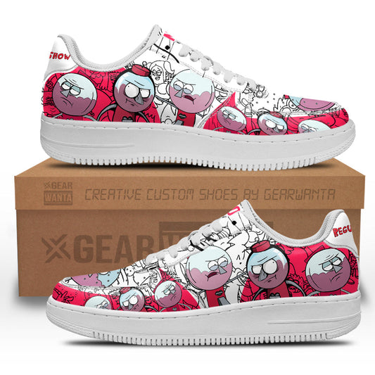 Benson Dunwoody Regular Show Air Sneakers Custom Cartoon Shoes- Cuztomshoes