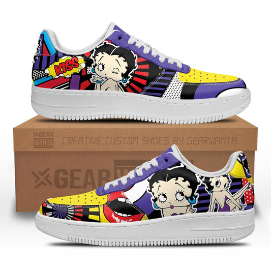 Betty Boop Air Sneakers Custom Shoes- Cuztomshoes