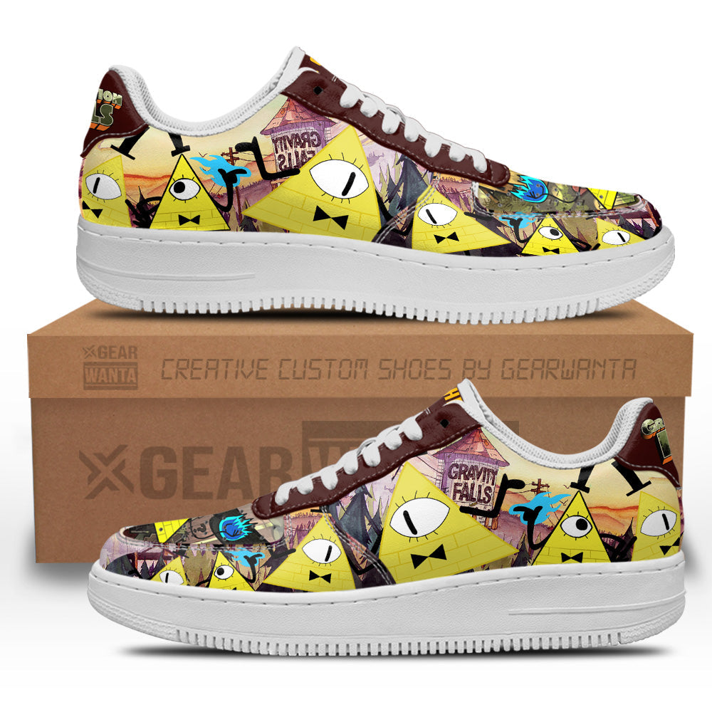 Bill Cipher Gravity Falls Air Sneakers Custom Cartoon Shoes- Cuztomshoes