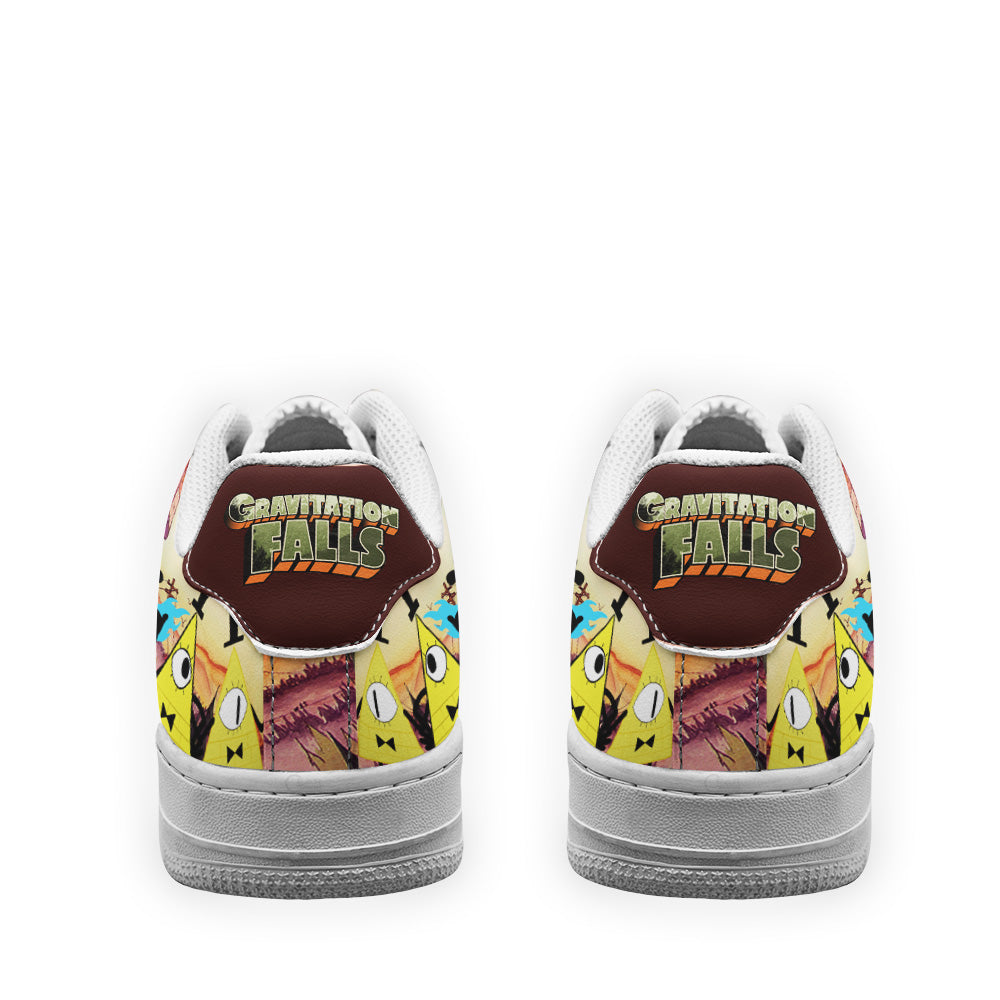 Bill Cipher Gravity Falls Air Sneakers Custom Cartoon Shoes- Cuztomshoes